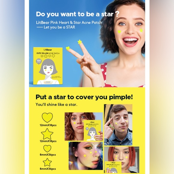 Hydrocolloid Patches Face Zit Acne Dots, Tea Tree Oil + Centella Oil, 108 Count - Picture 2 of 13